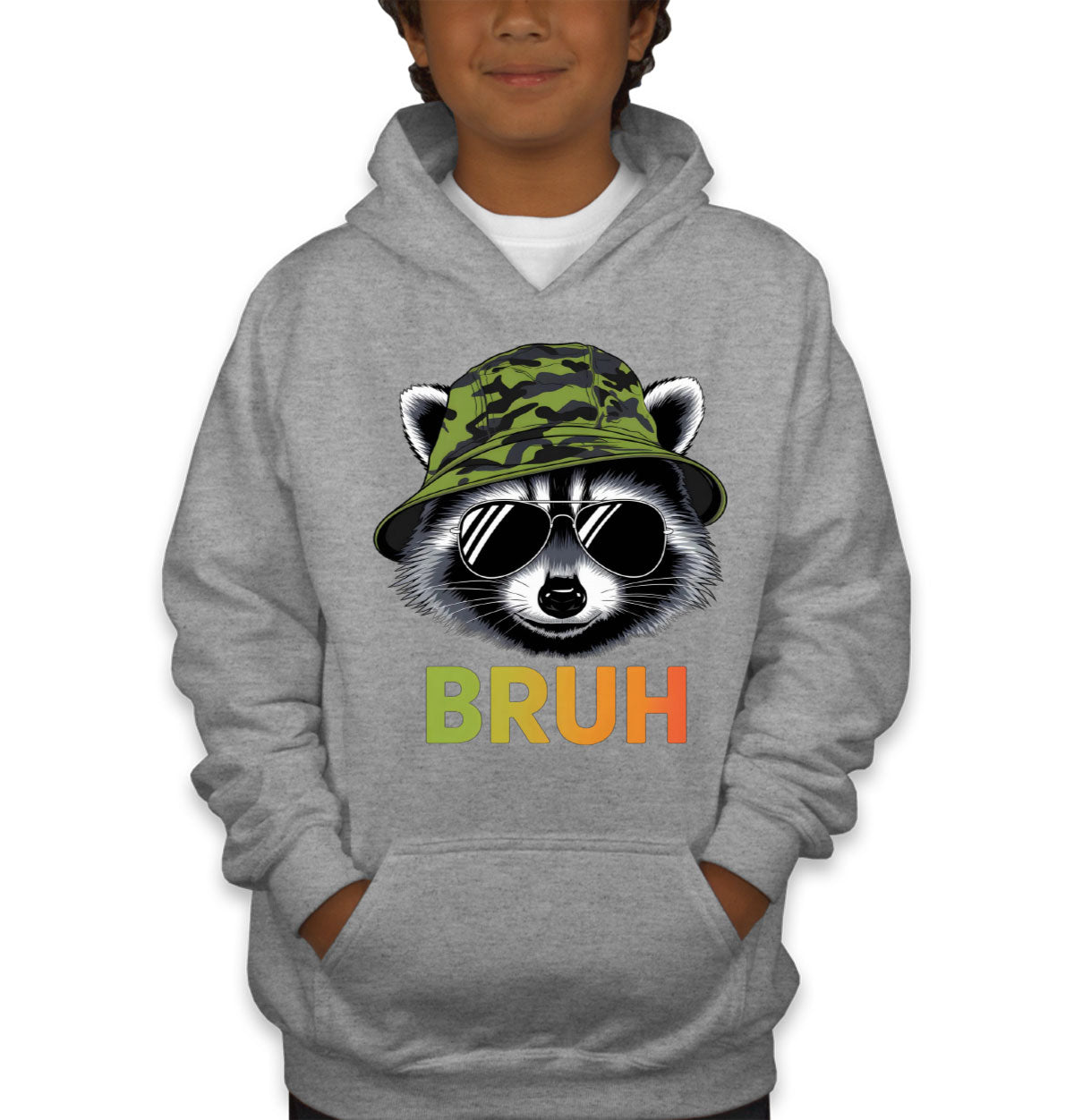 Cute Raccoon Bruh Youth Hoodie