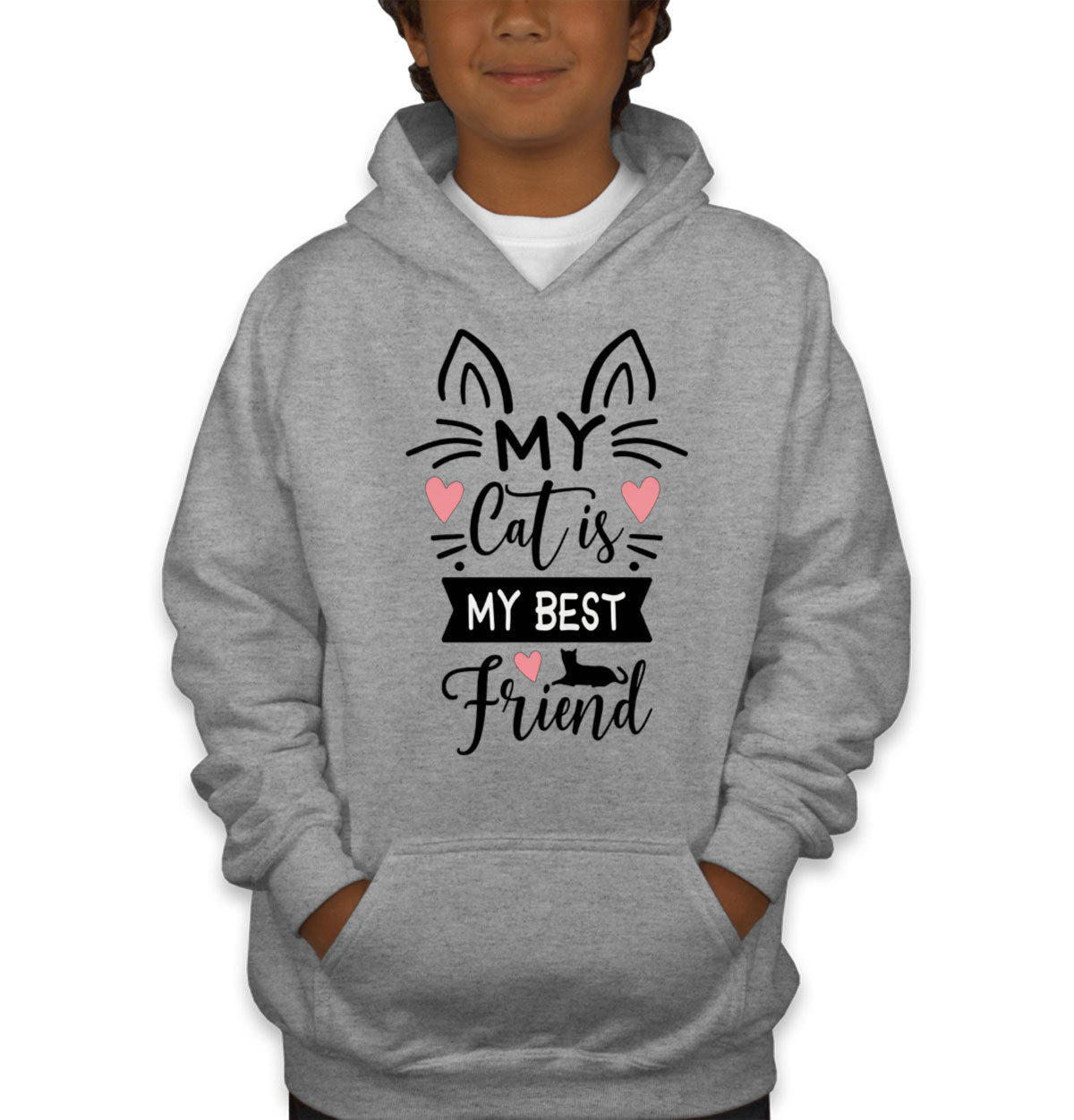 My Cat Is My Best Friend Youth Hoodie