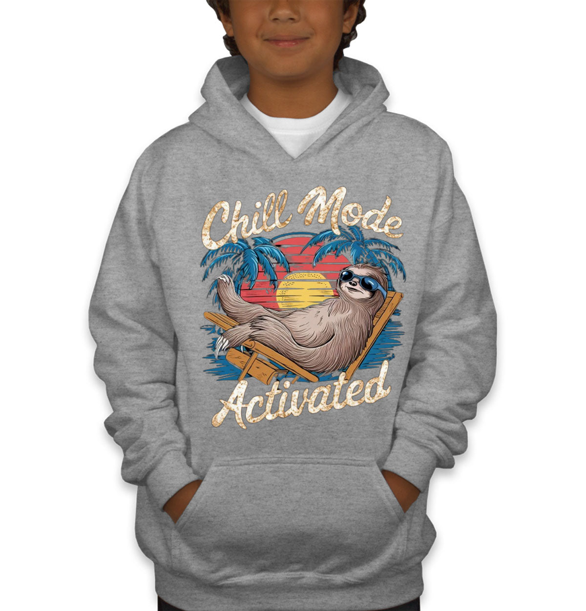 Chill Mode Activated Sloth Youth Hoodie