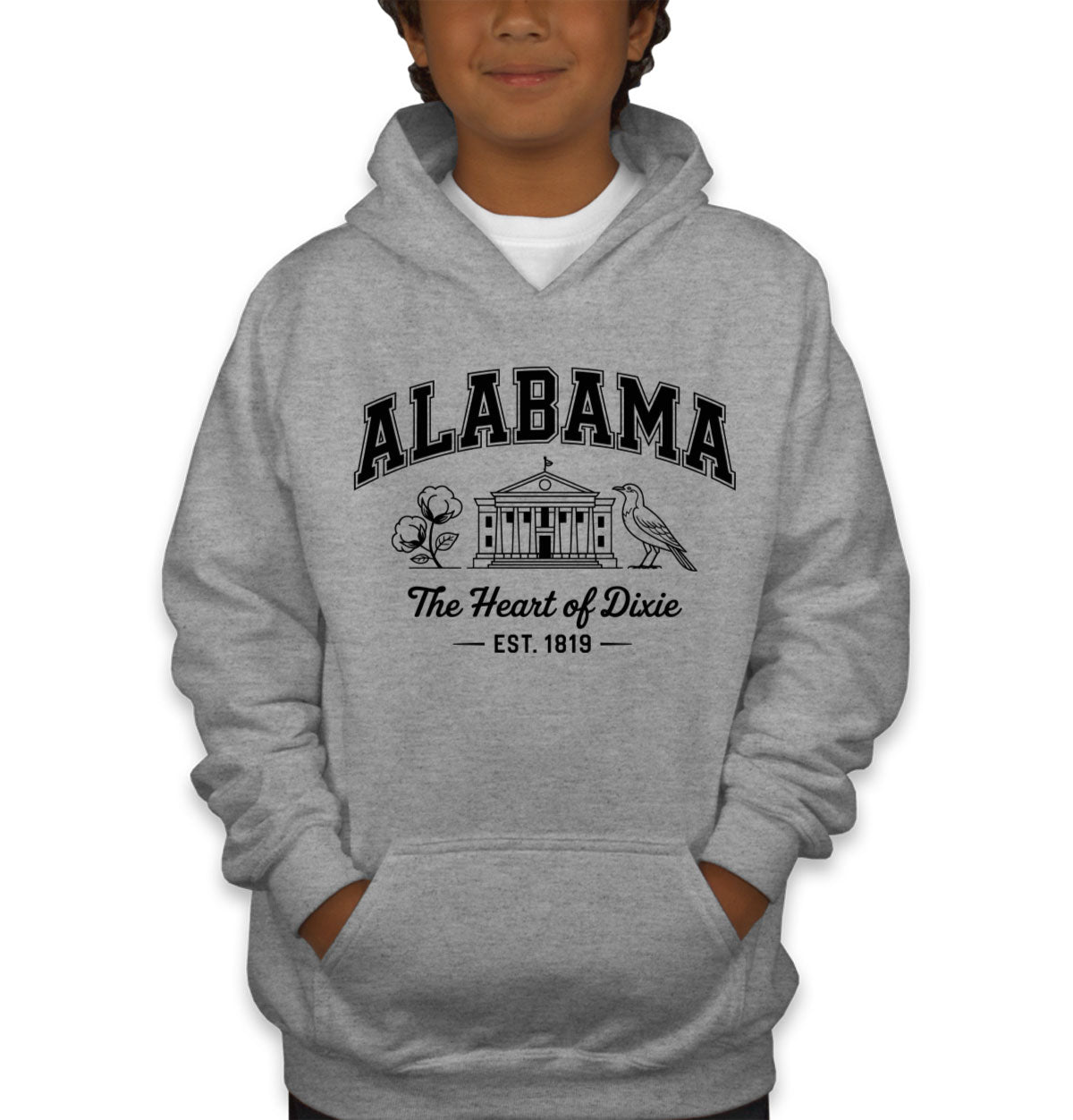Alabama Cityscape Illustration The Heart Of Dixie Youth Hoodie