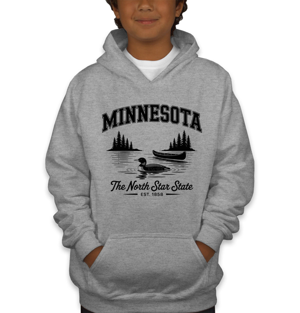 Minnesota Cityscape Illustration The North Star State Youth Hoodie
