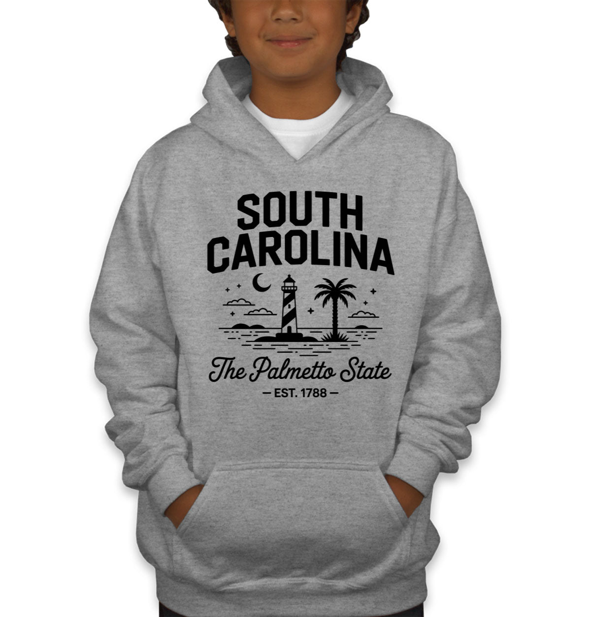 South Carolina Cityscape Illustration The Palmetto State Youth Hoodie