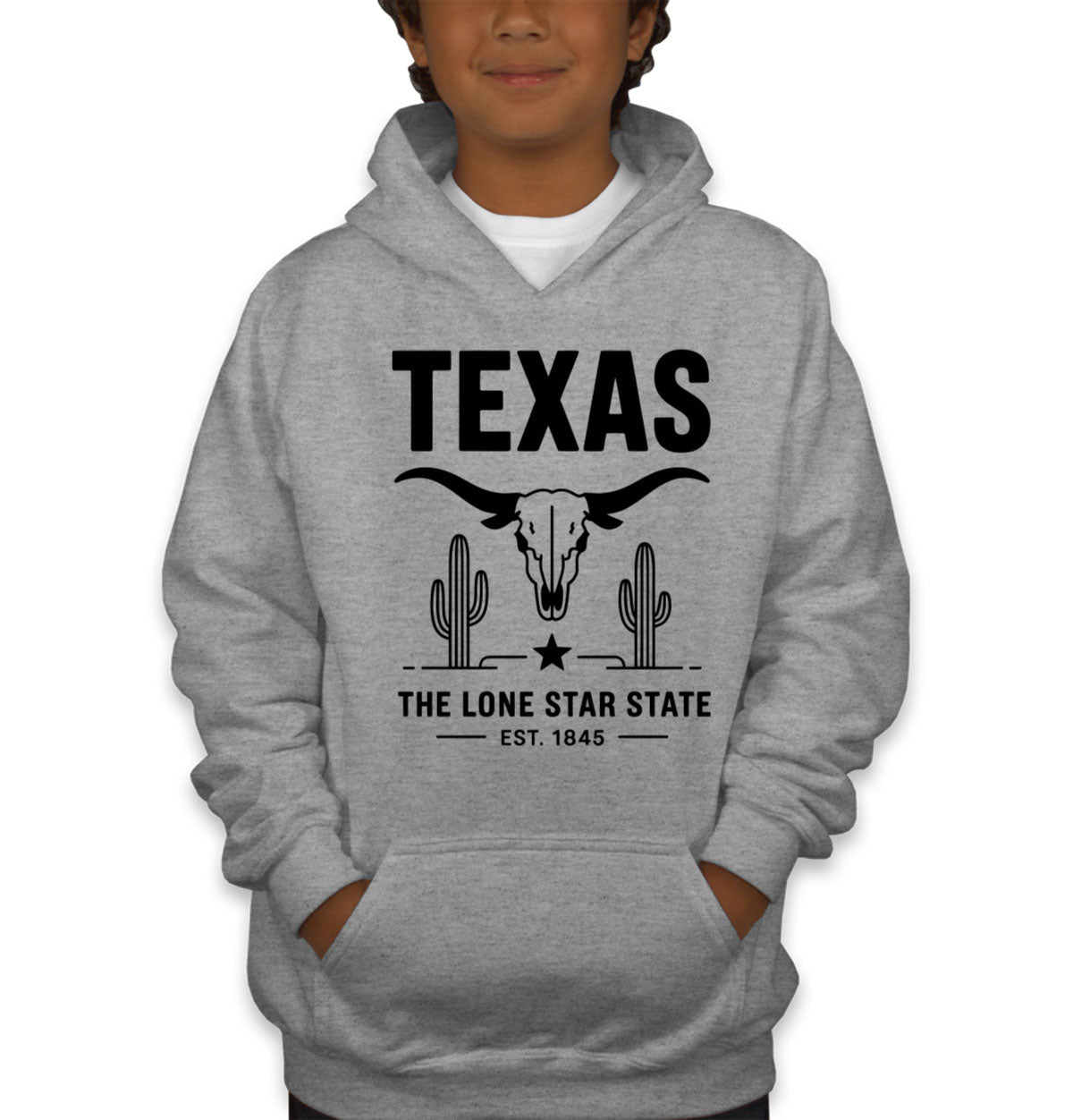 Texas Cityscape Illustration The Lone Star State Youth Hoodie