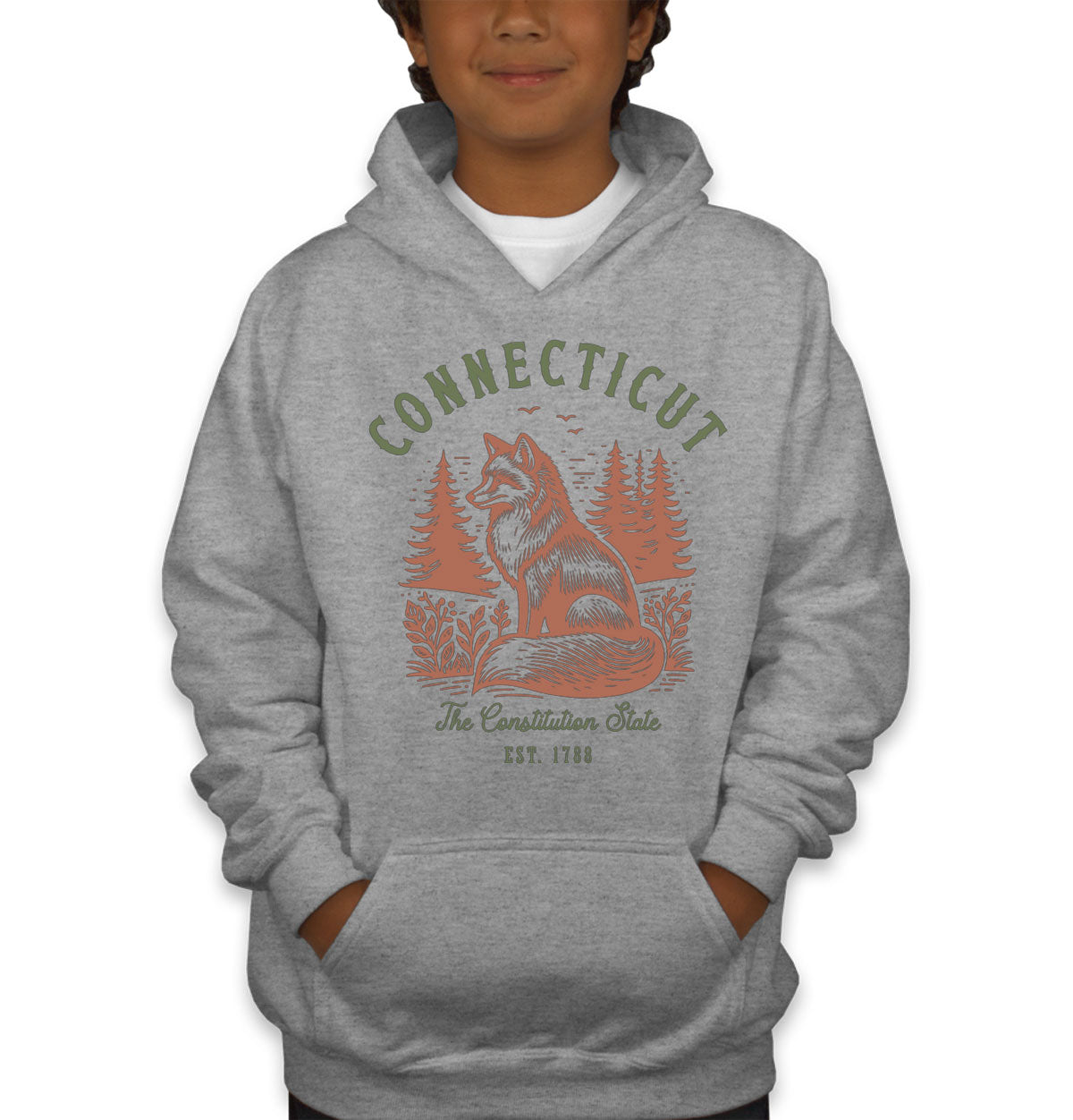 Connecticut State Vintage Youth Hoodie