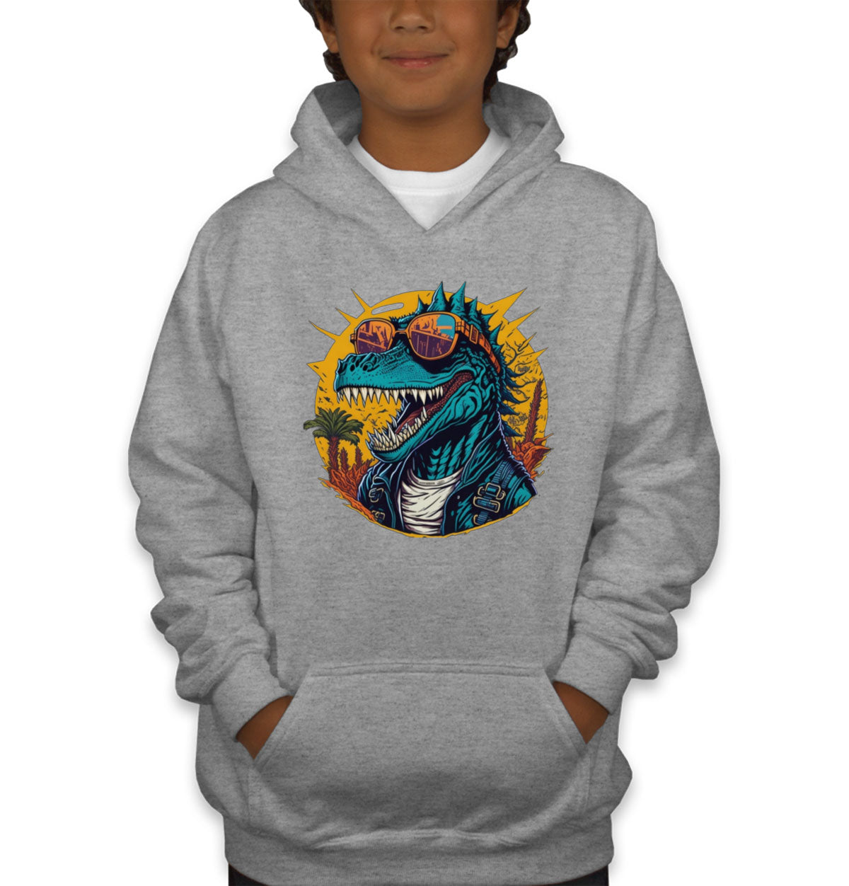 Cool Dinosaur Youth Hoodie