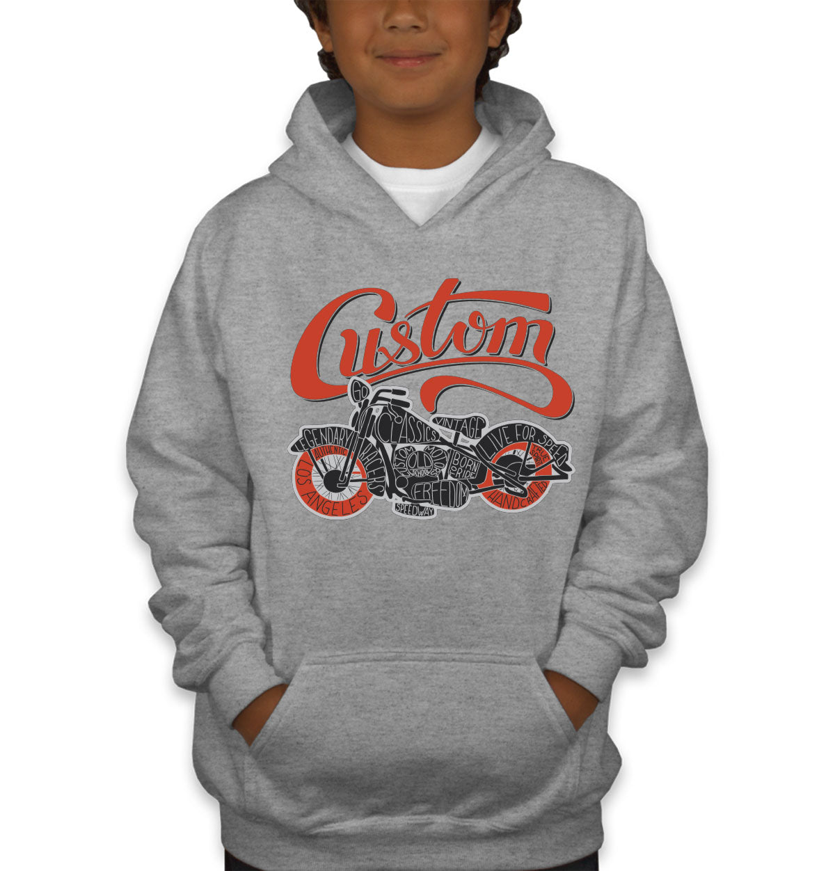 Custom Motorcycle Youth Hoodie