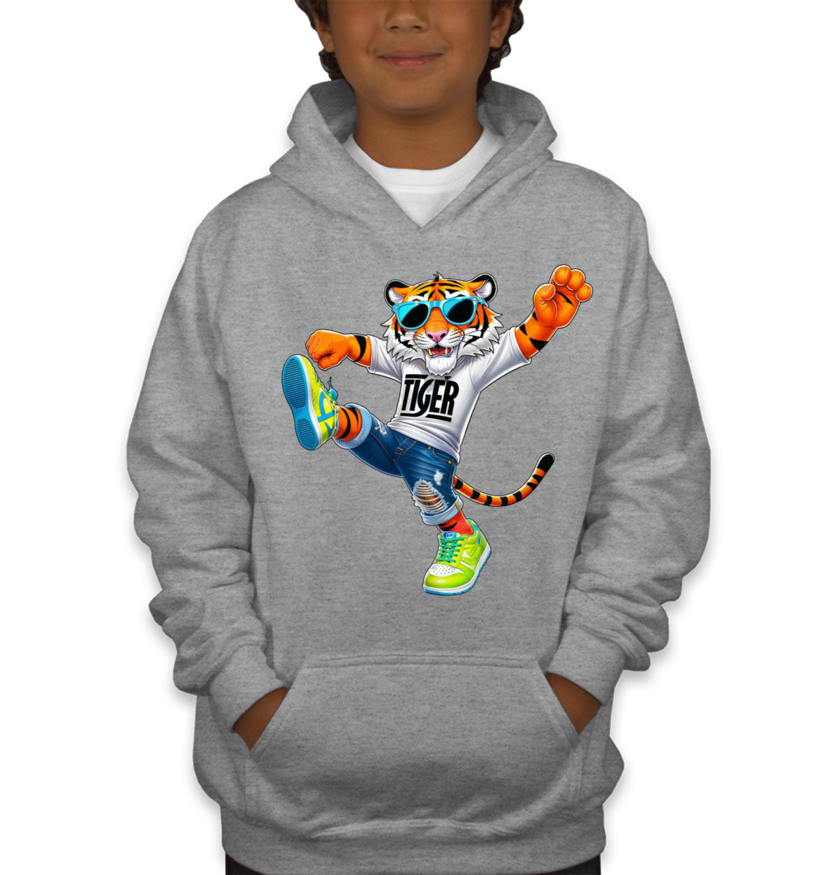 Dancing Tiger Youth Hoodie