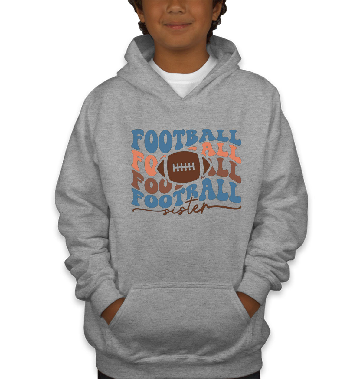 Football Sister Youth Hoodie