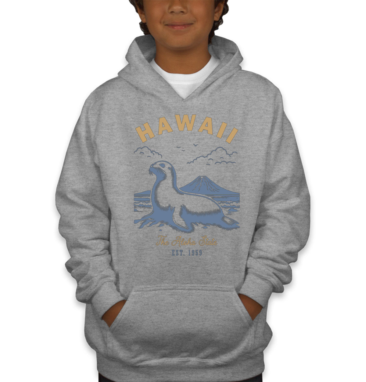 Hawaii State Vintage Youth Hoodie