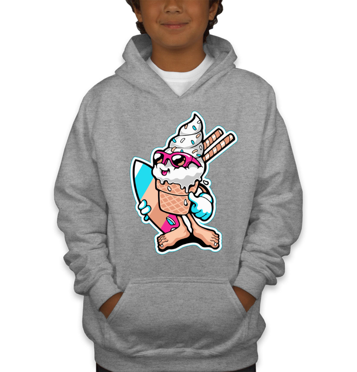 Ice Cream Surfer Youth Hoodie