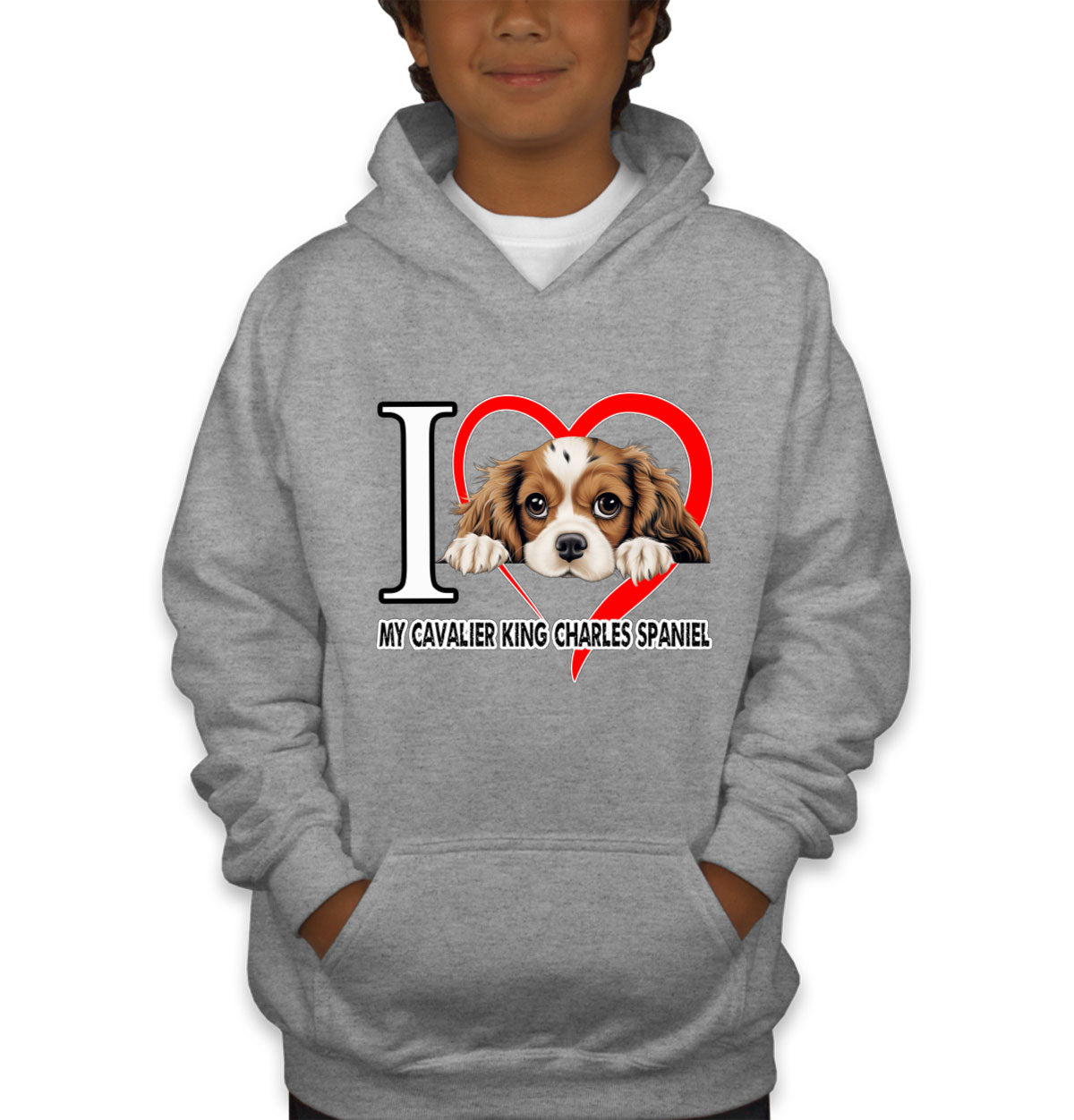 I Love My Cavalier King Charles Spaniel Dog Youth Hoodie
