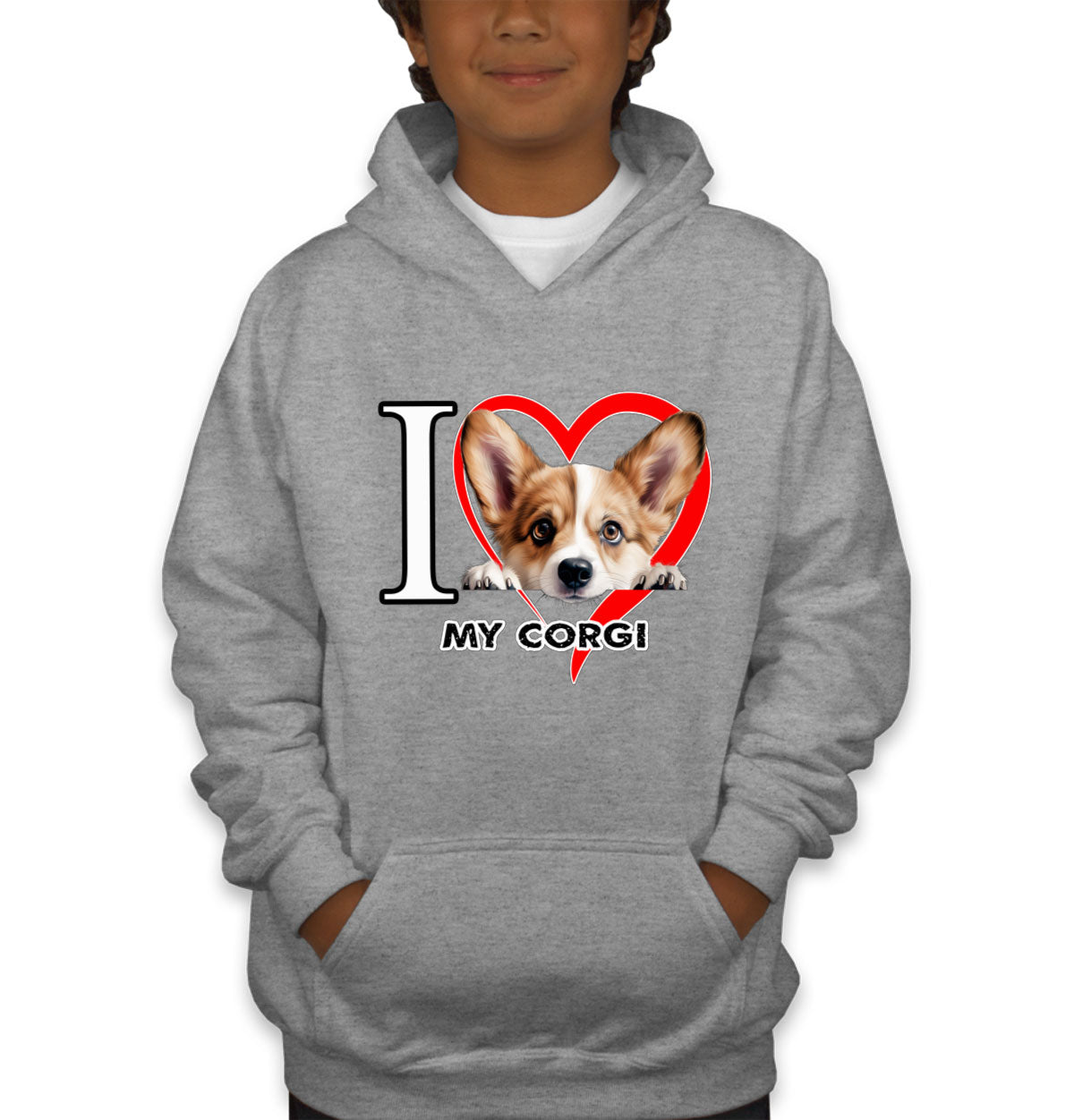 I Love My Corgi Dog Youth Hoodie