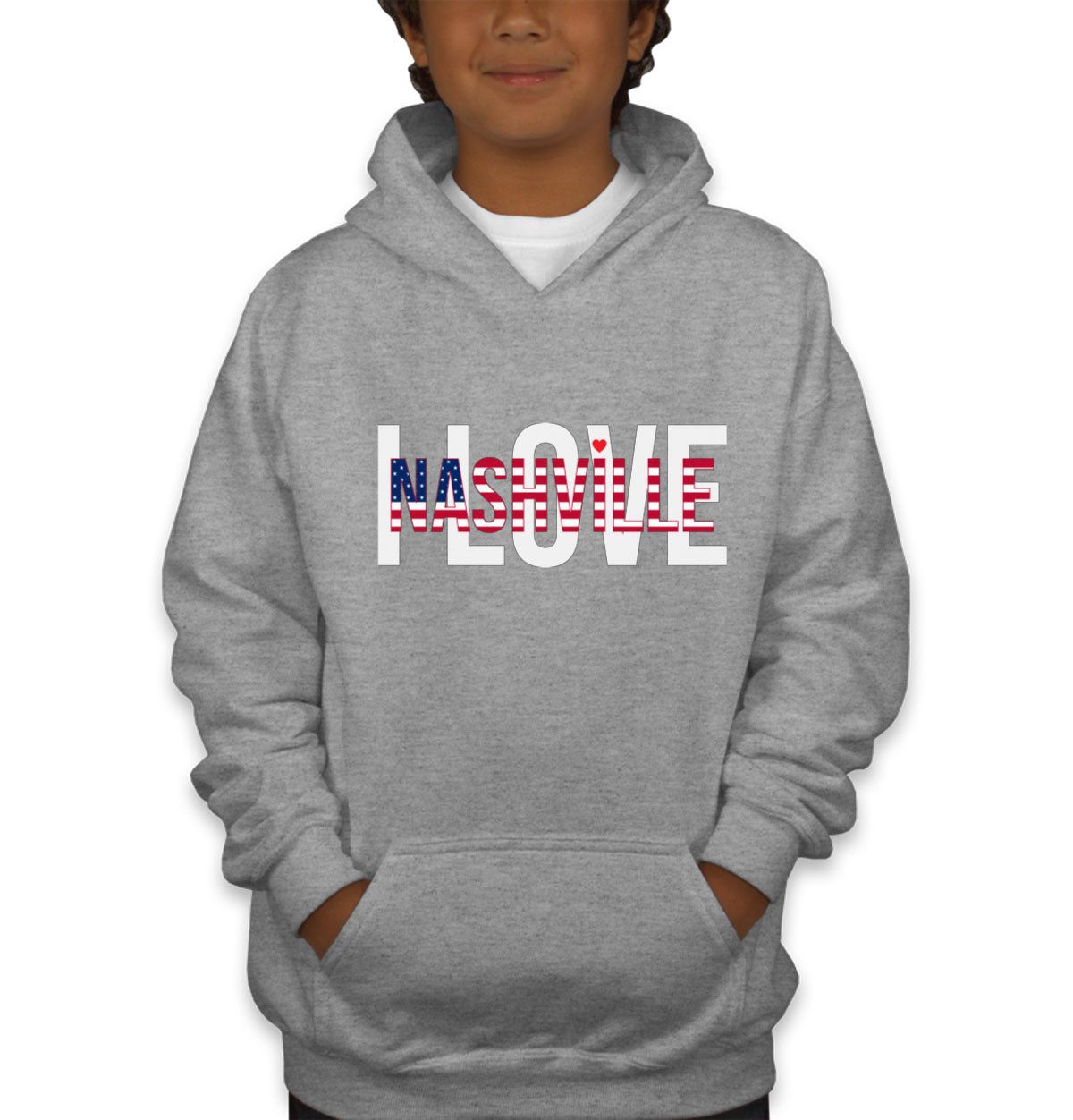I Love Nashville Youth Hoodie