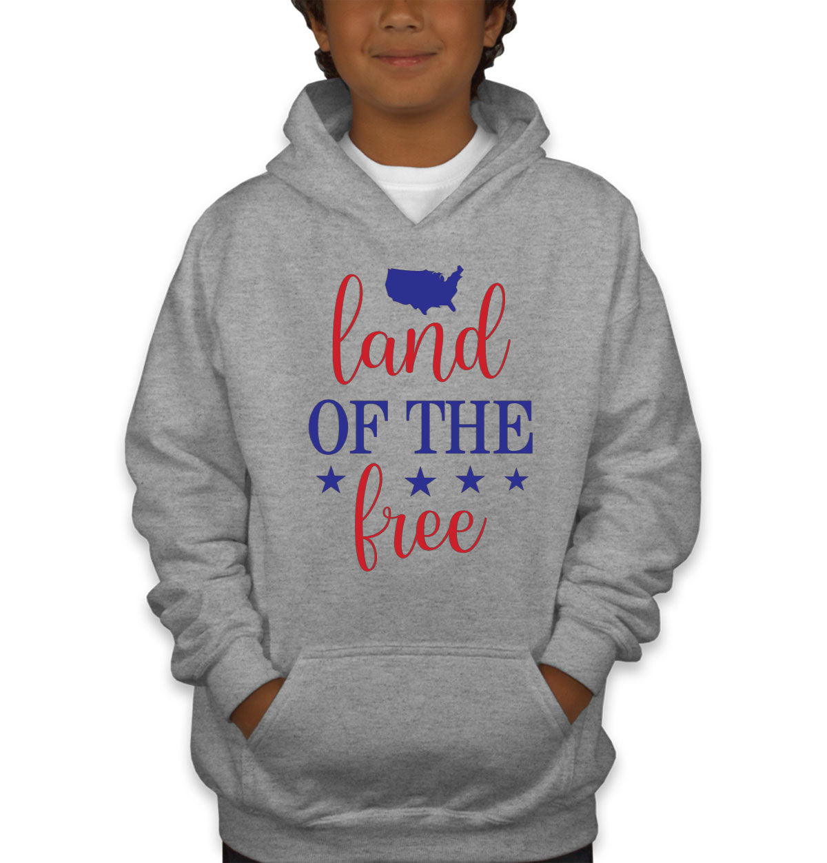 Land Of The Free Patriotic Youth Hoodie