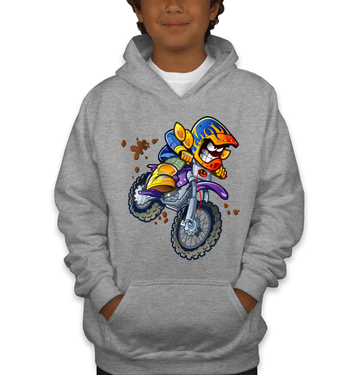 Cartoon Motorcycle Youth Hoodie