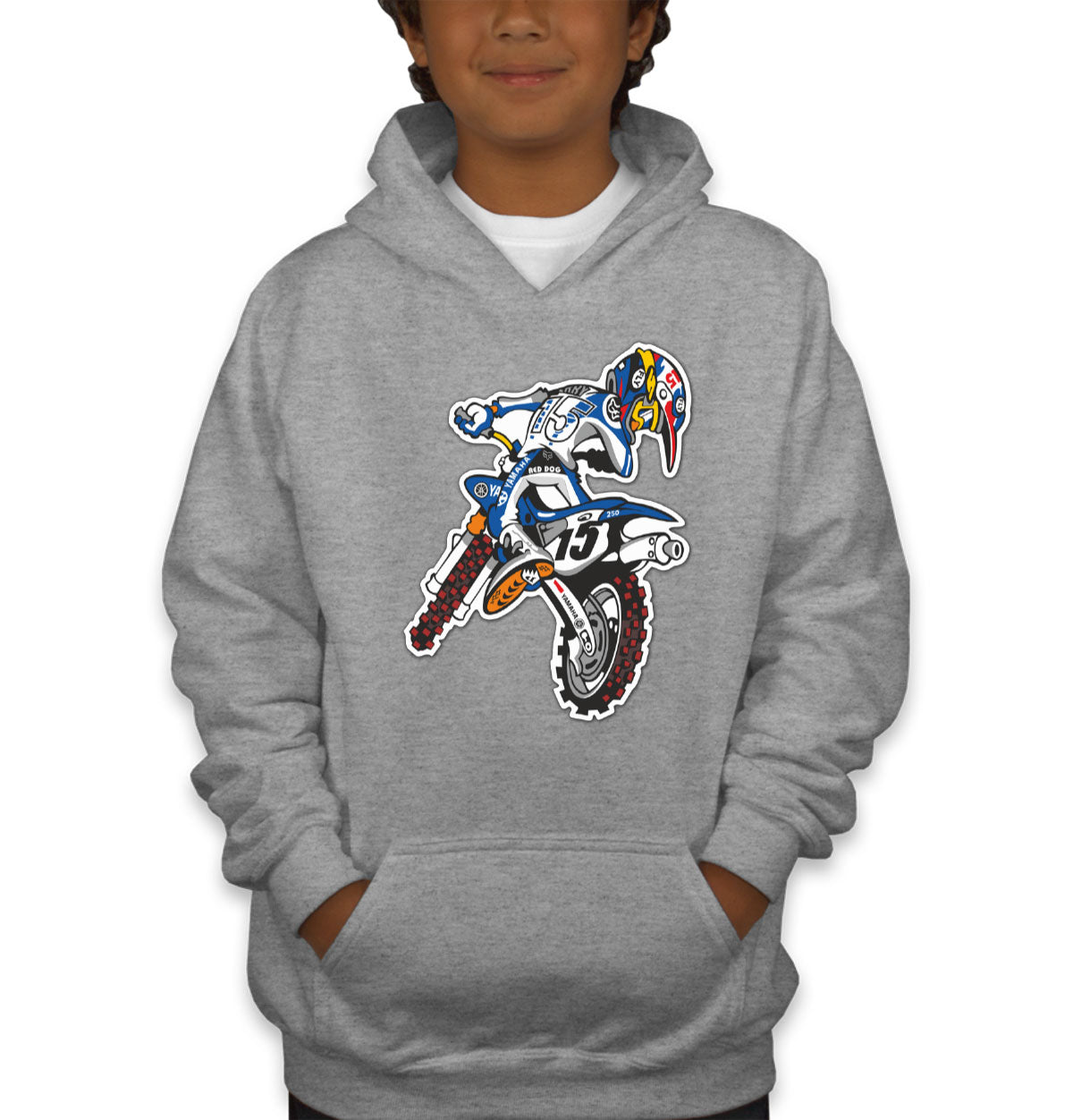 Cartoon Motorcycle Youth Hoodie