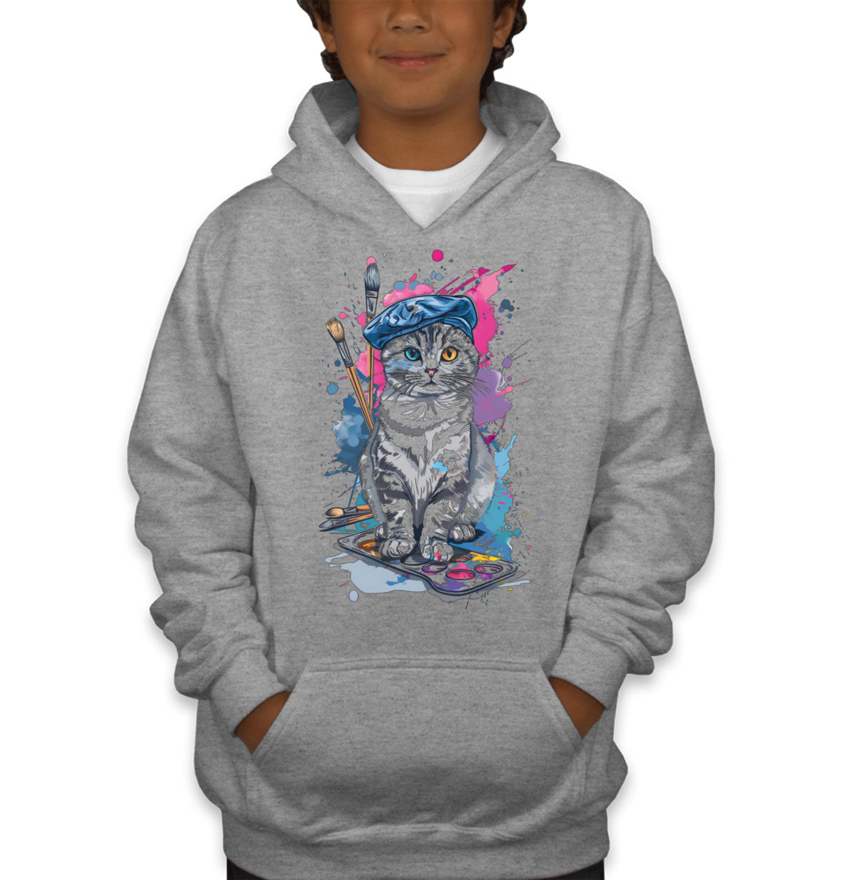 Painter Artist Cat Youth Hoodie