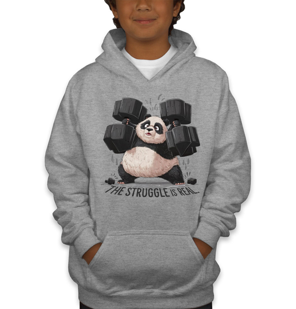 The Struggle Is Real Panda Youth Hoodie