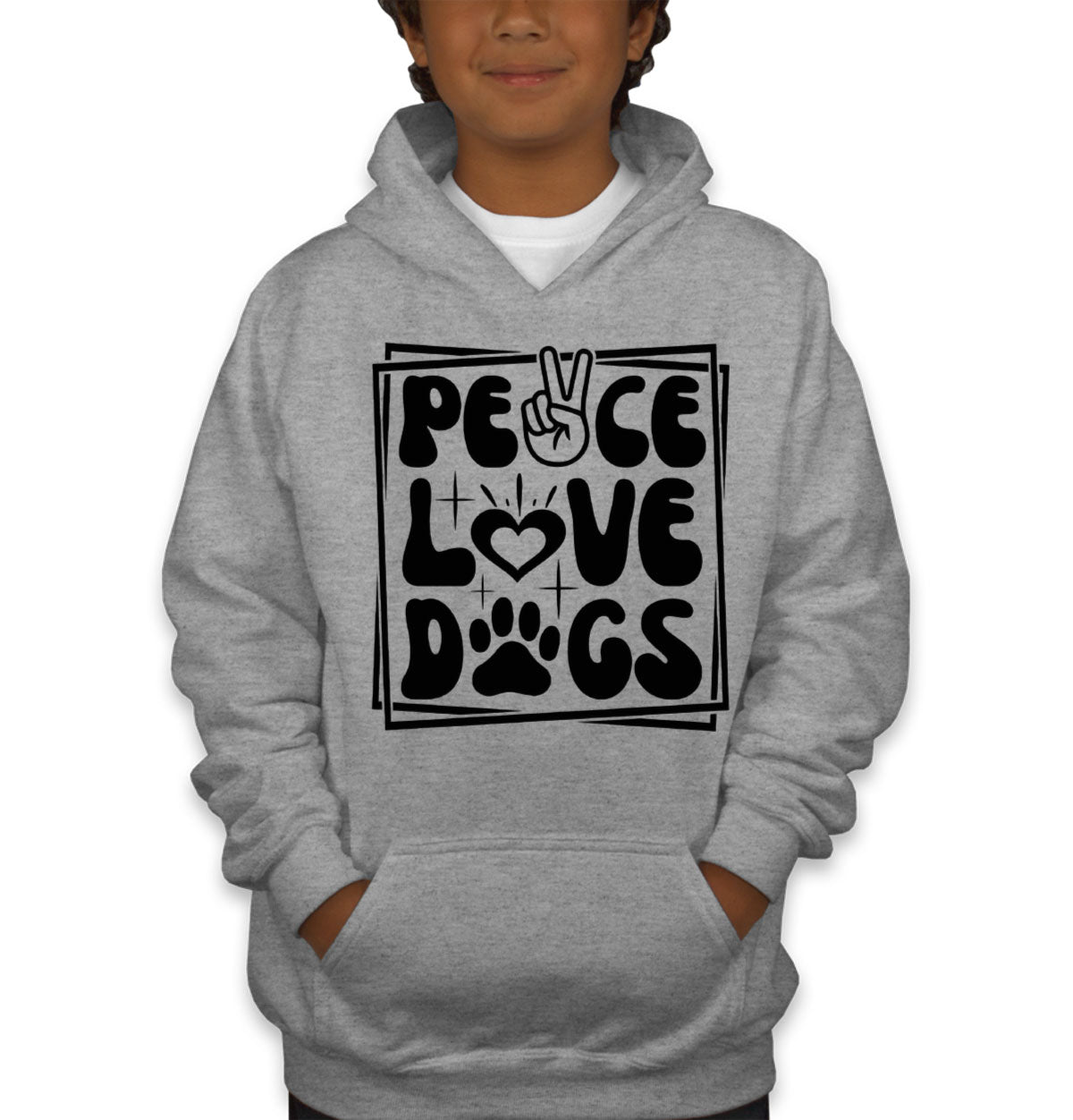 Peace Love Dogs Youth Hoodie