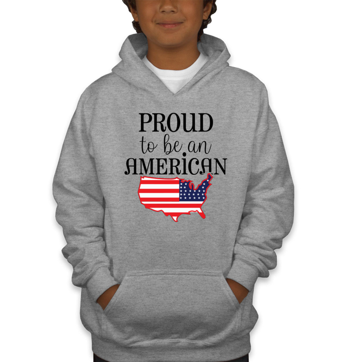 Proud To Be An American Patriotic Youth Hoodie