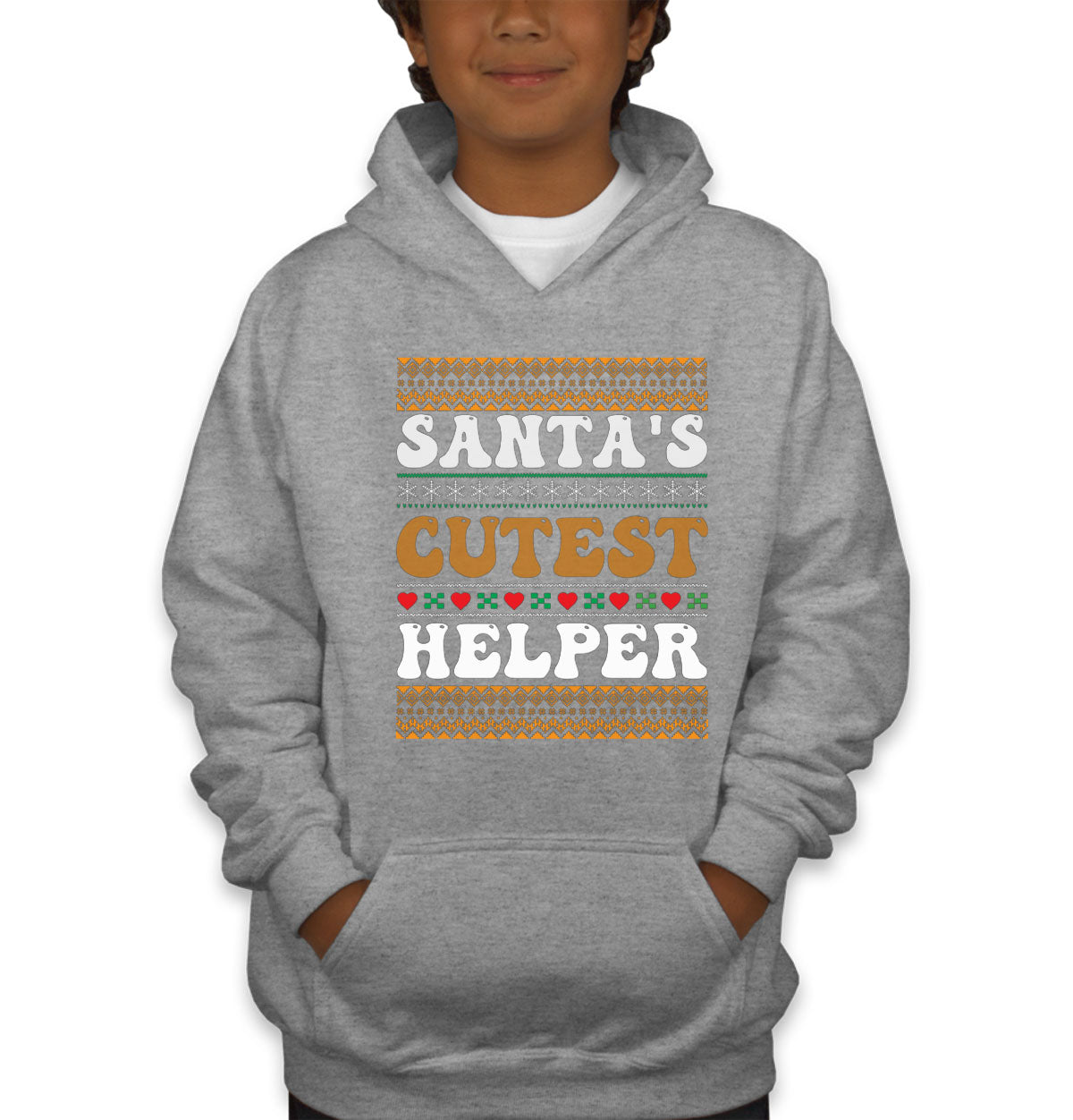 Santa's Cutest Helper Youth Hoodie