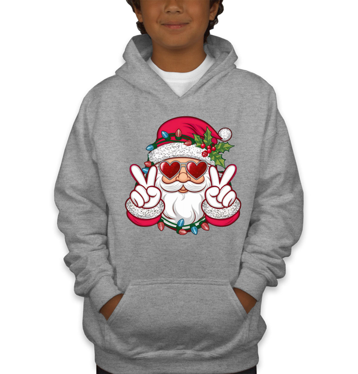 Cool Santa Claus Christmas Youth Hoodie
