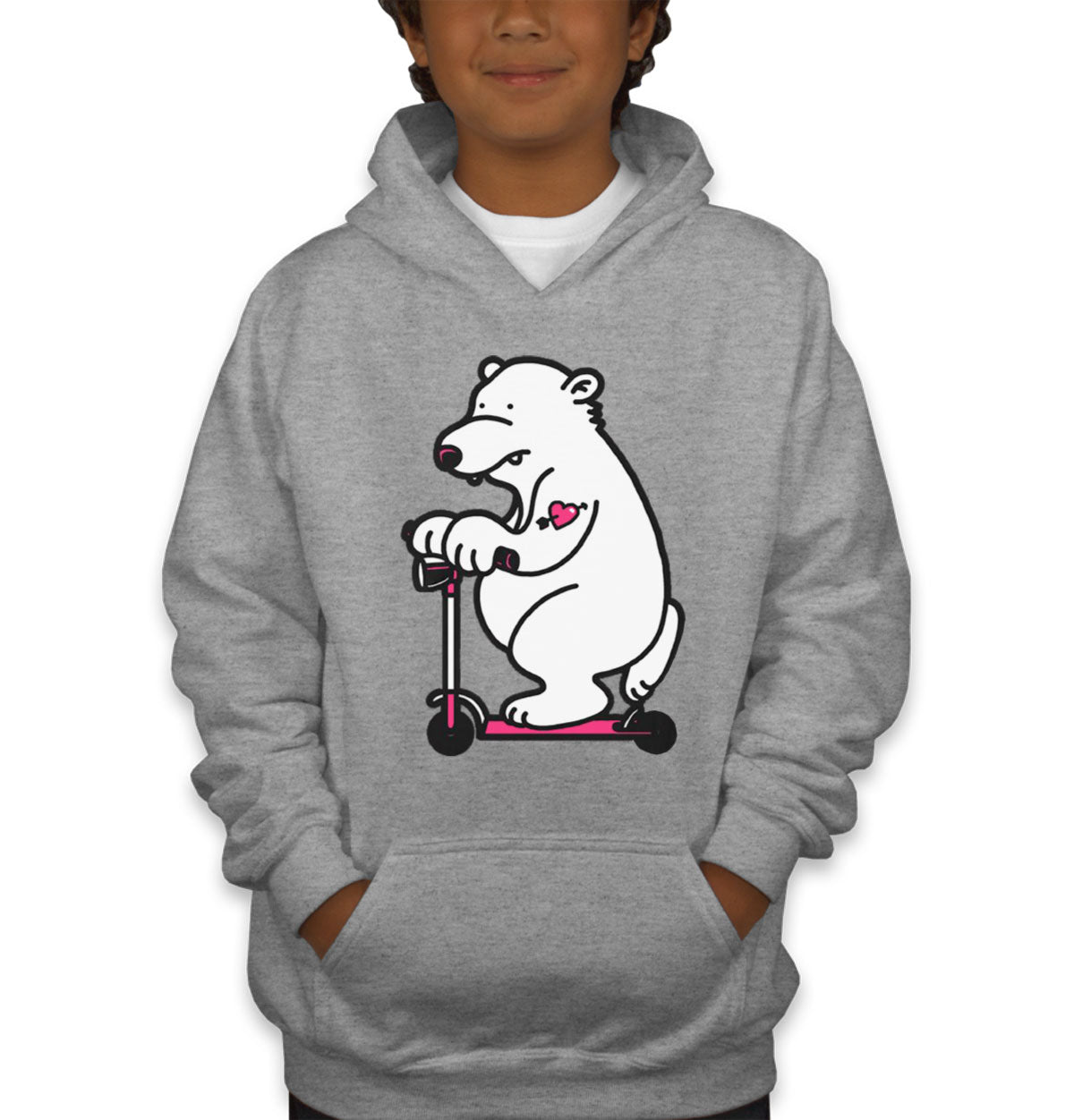 Scooter Bear Youth Hoodie