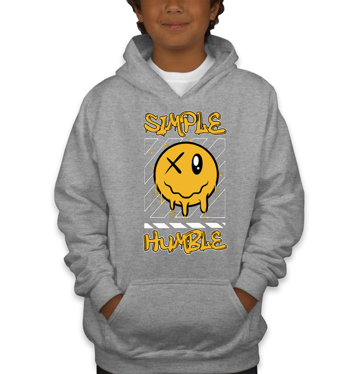 Simple Humble Emoji Face Youth Hoodie