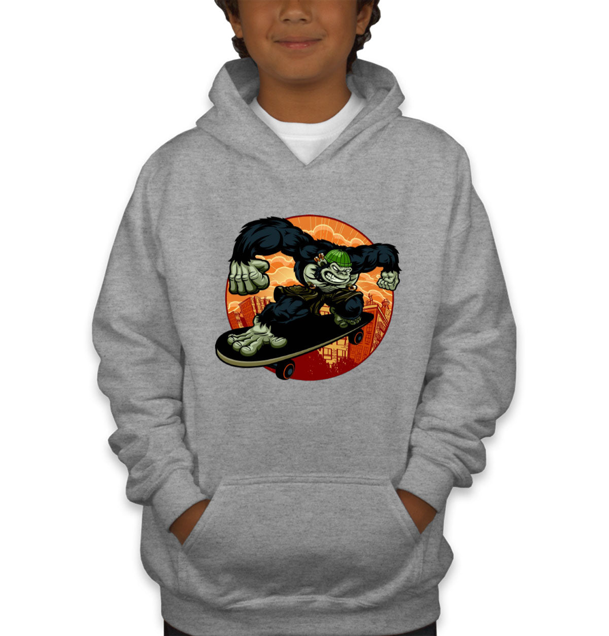 Gorilla Skateboard Youth Hoodie