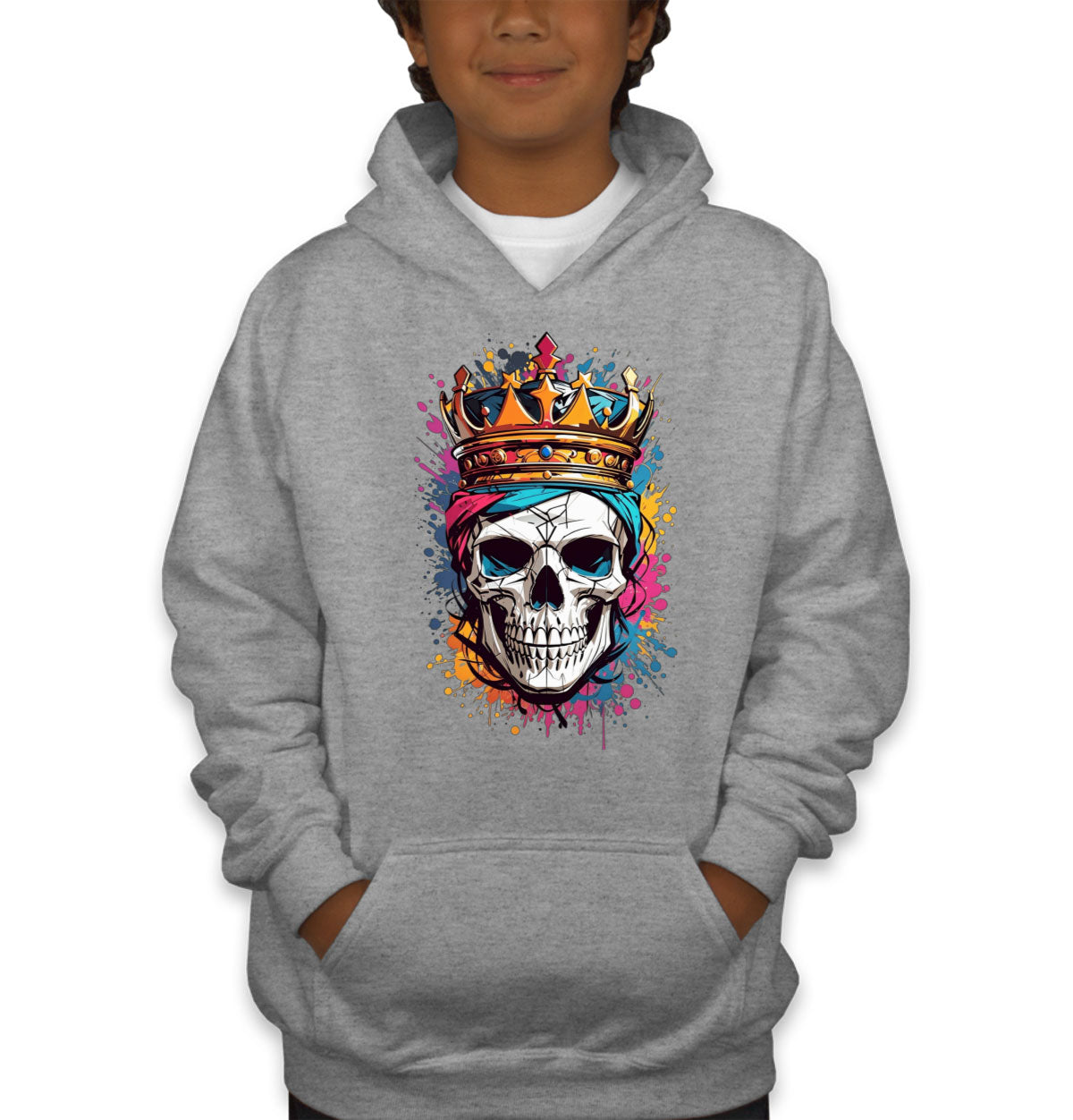 Colorful Skull Youth Hoodie