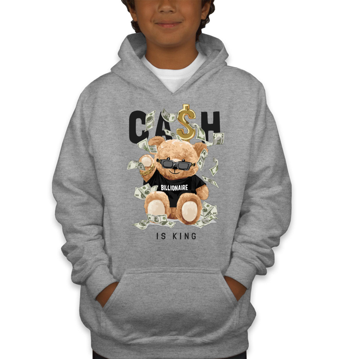 Teddy Bear Cash Billionaire Youth Hoodie