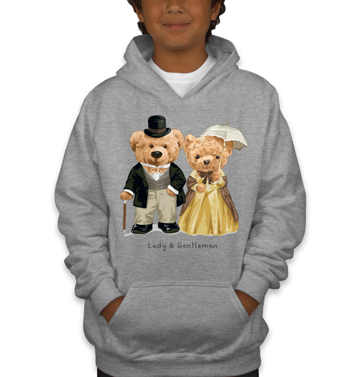 Teddy Bear Couple Youth Hoodie