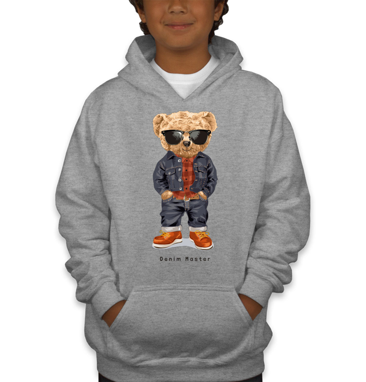 Teddy Bear Denim Master Youth Hoodie