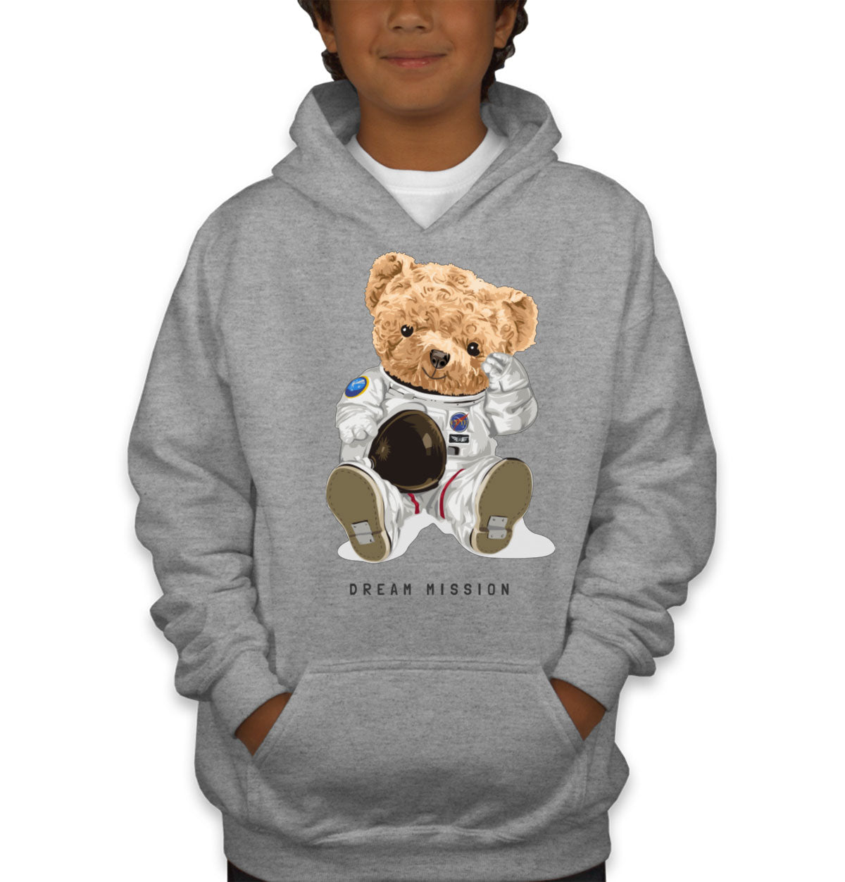 Teddy Bear Astronaut Dream Mission Youth Hoodie