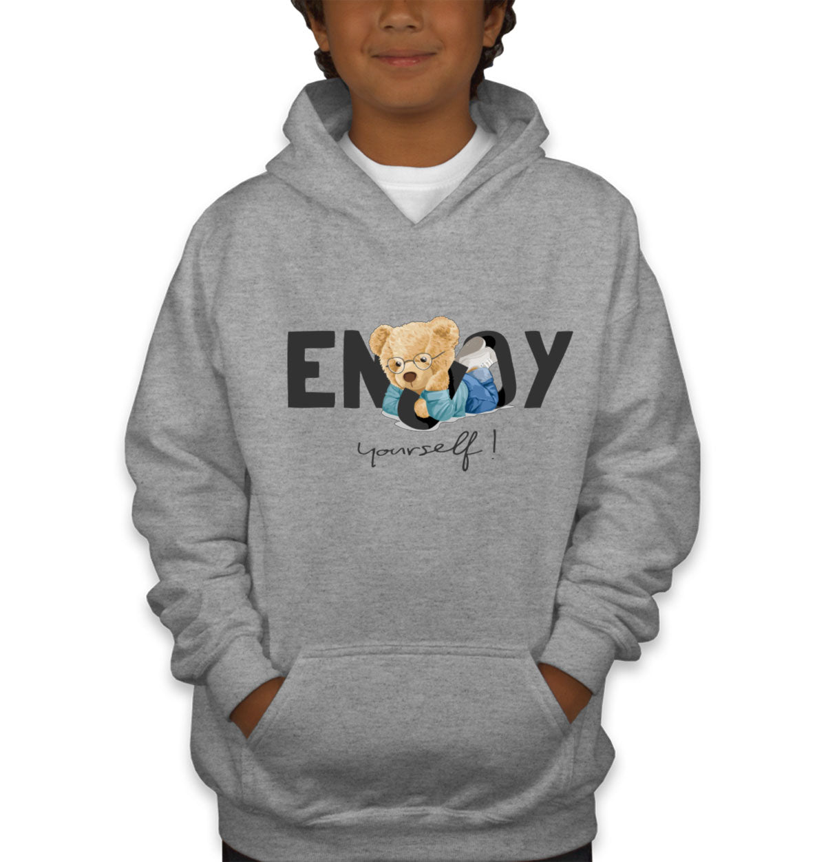 Teddy Bear Enjoy Yourself Youth Hoodie