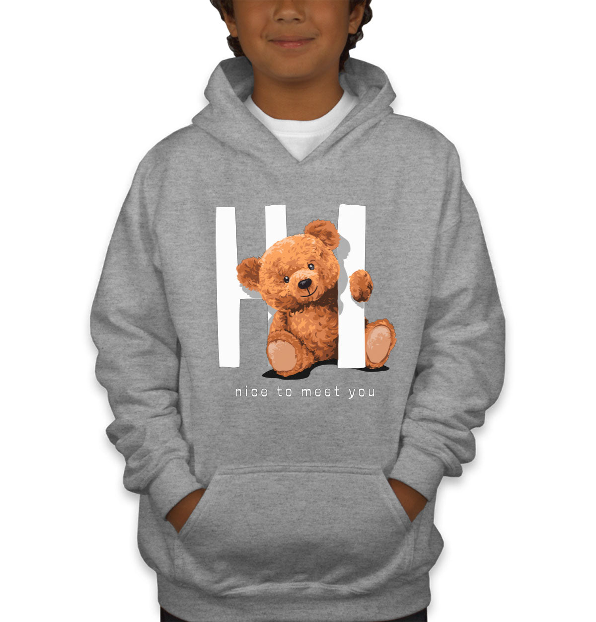 Teddy Bear Hi Youth Hoodie