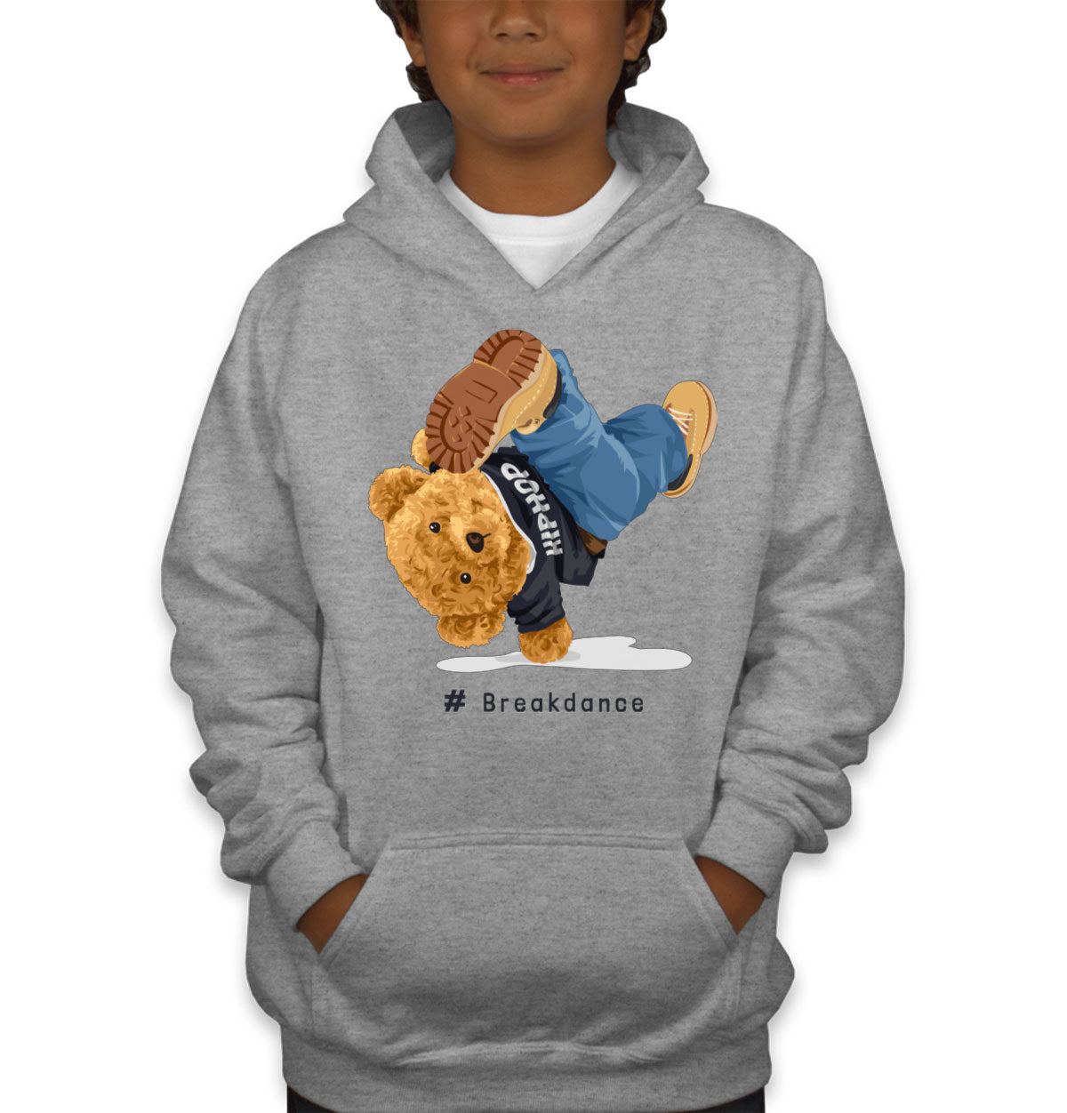 Teddy Bear Hiphop Breakdancing Youth Hoodie