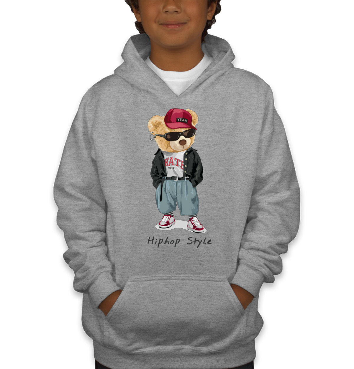 Teddy Bear Hiphop Style Youth Hoodie