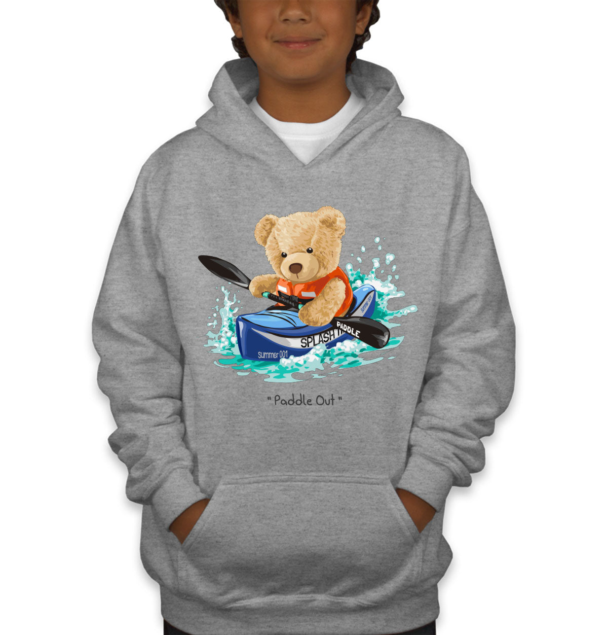 Teddy Bear Kayak Youth Hoodie