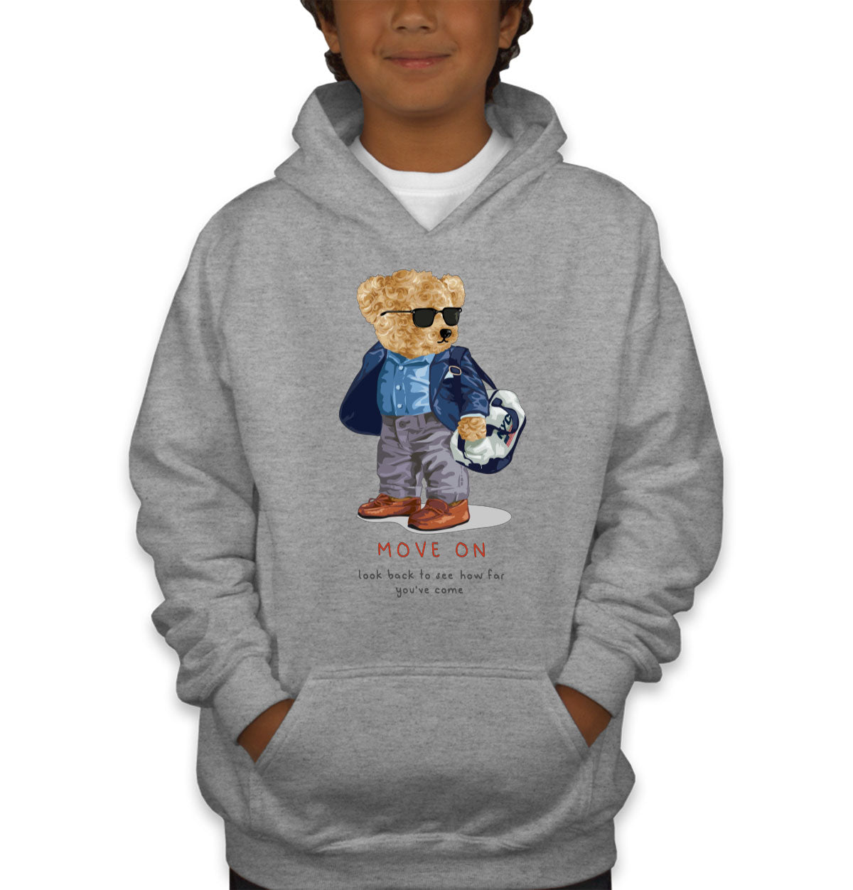 Teddy Bear Move On Youth Hoodie