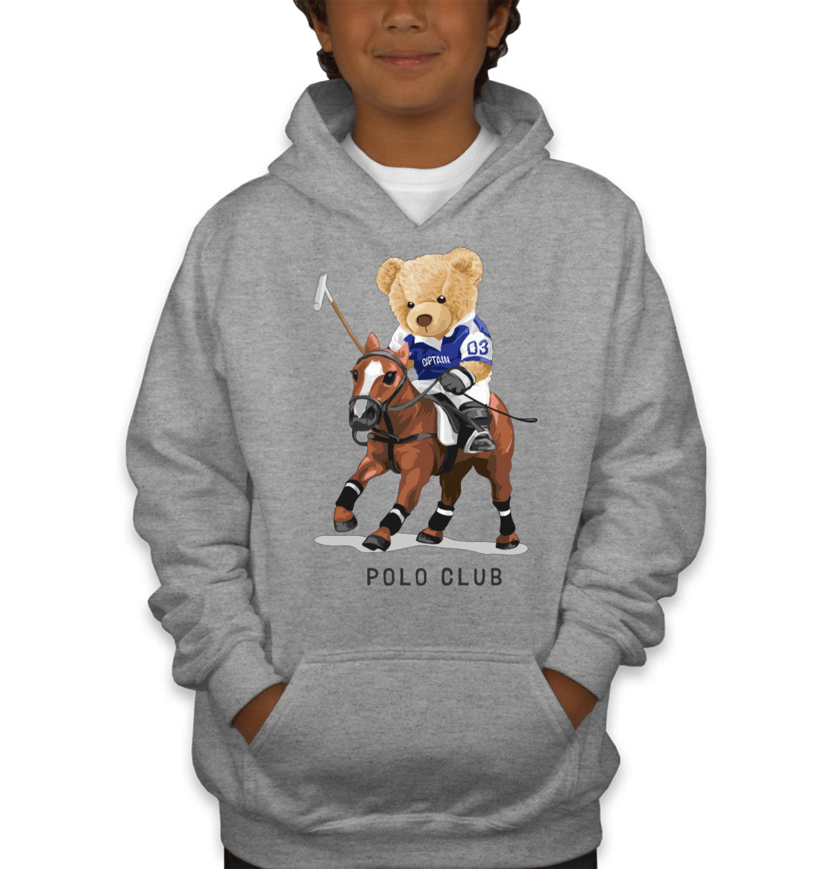 Teddy Bear Polo Youth Hoodie