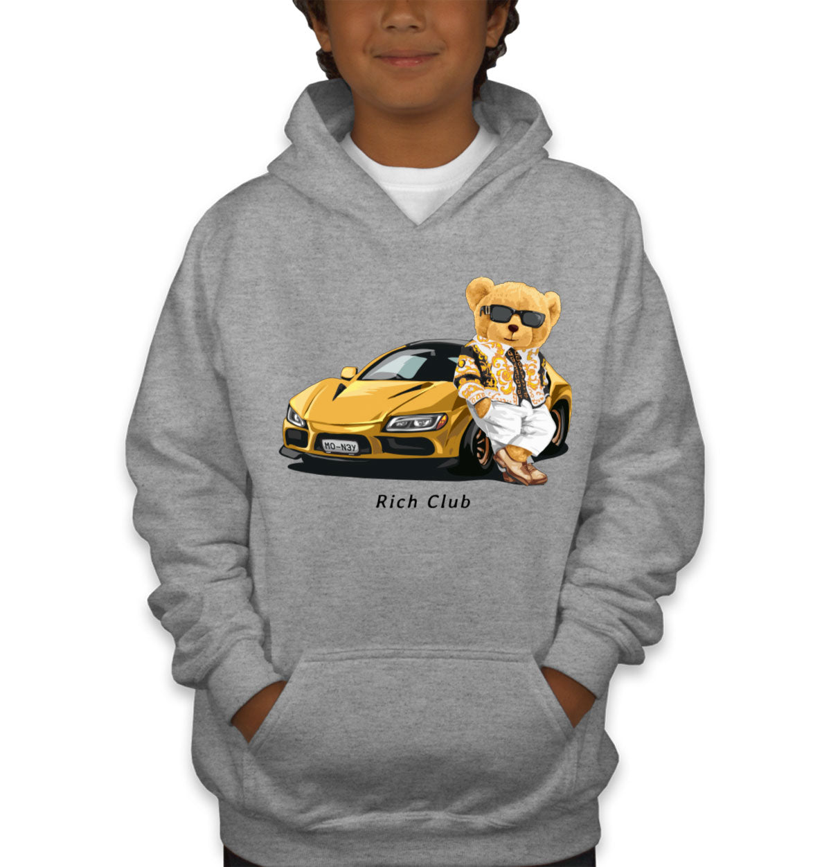 Teddy Bear Rich Club Youth Hoodie