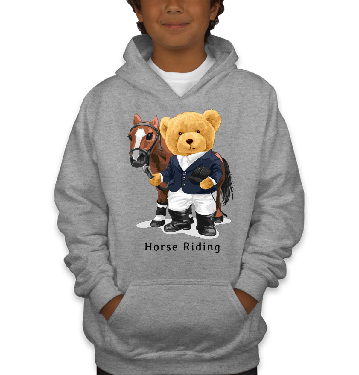 Teddy Bear Riding Youth Hoodie