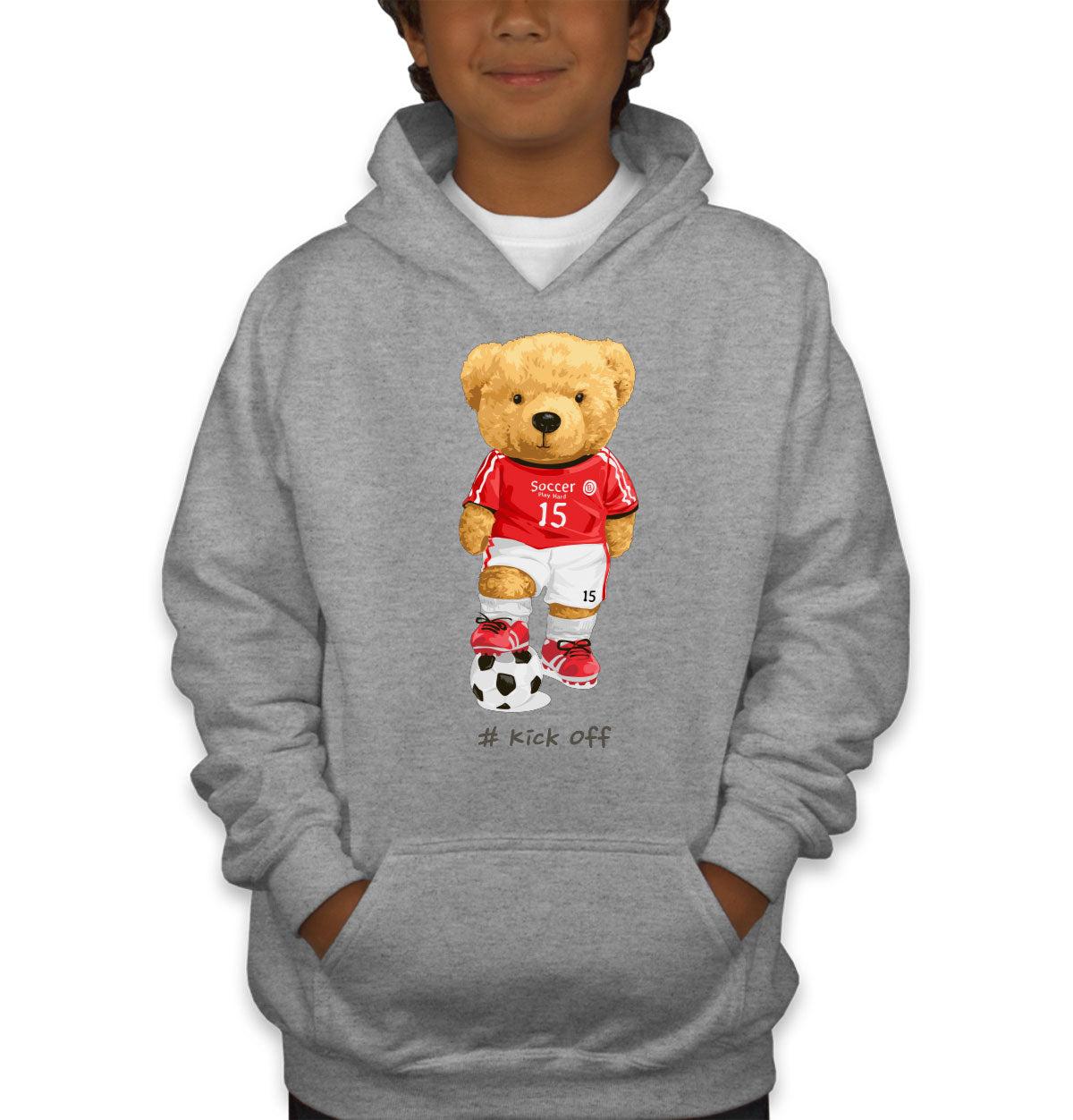 Teddy Bear Soccer Youth Hoodie