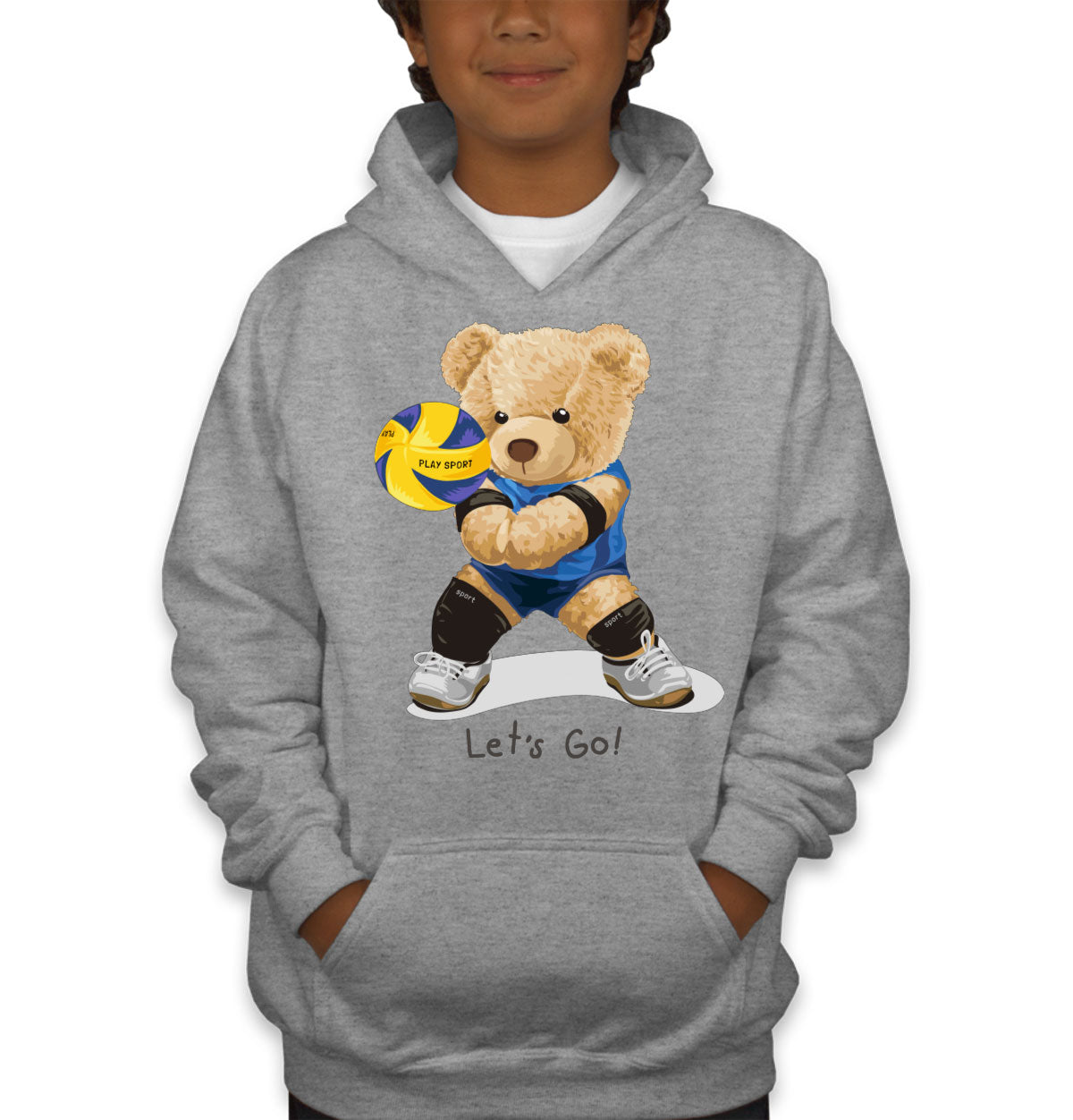 Teddy Bear Volleyball Youth Hoodie