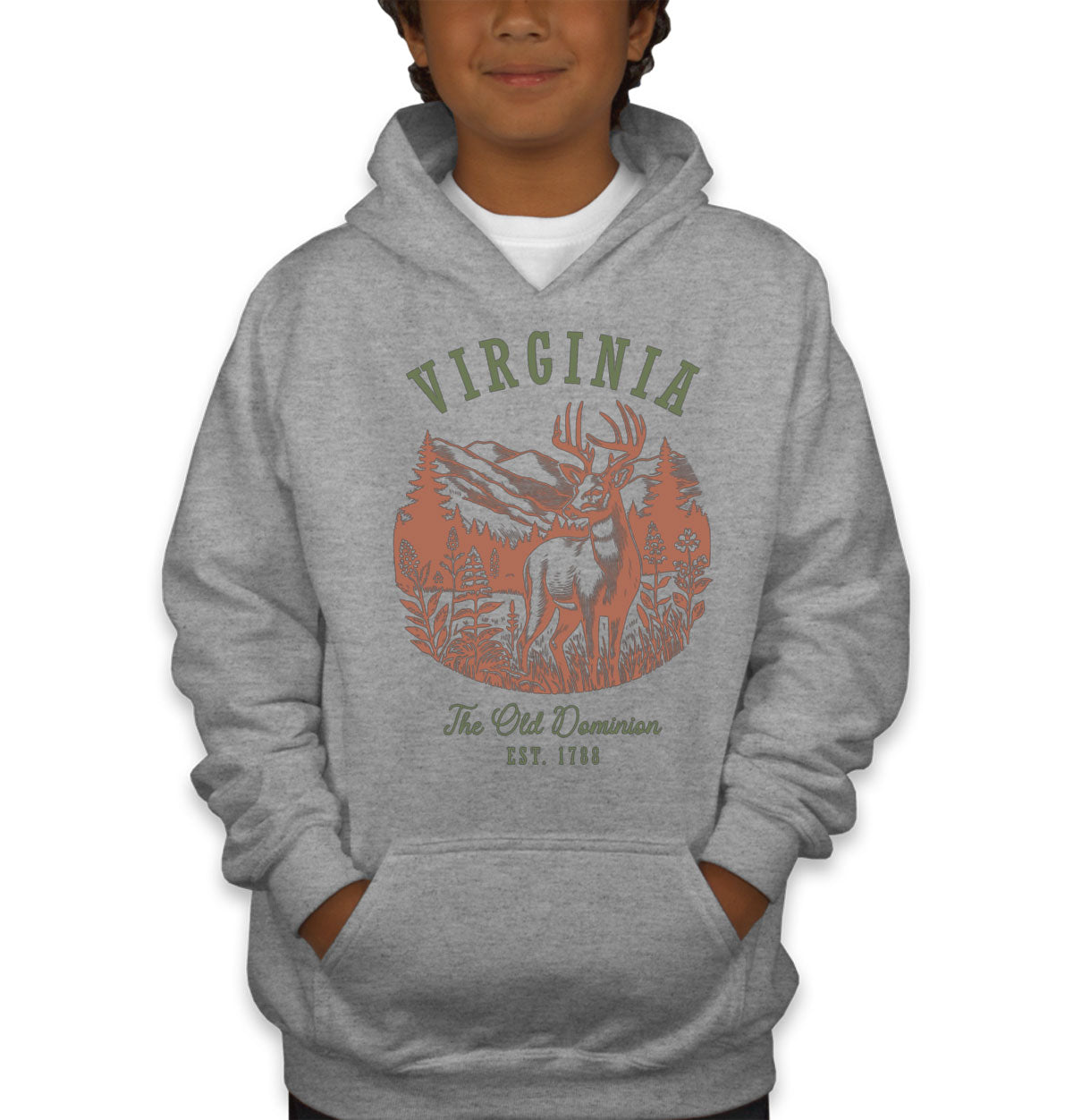 Virginia State Vintage Youth Hoodie