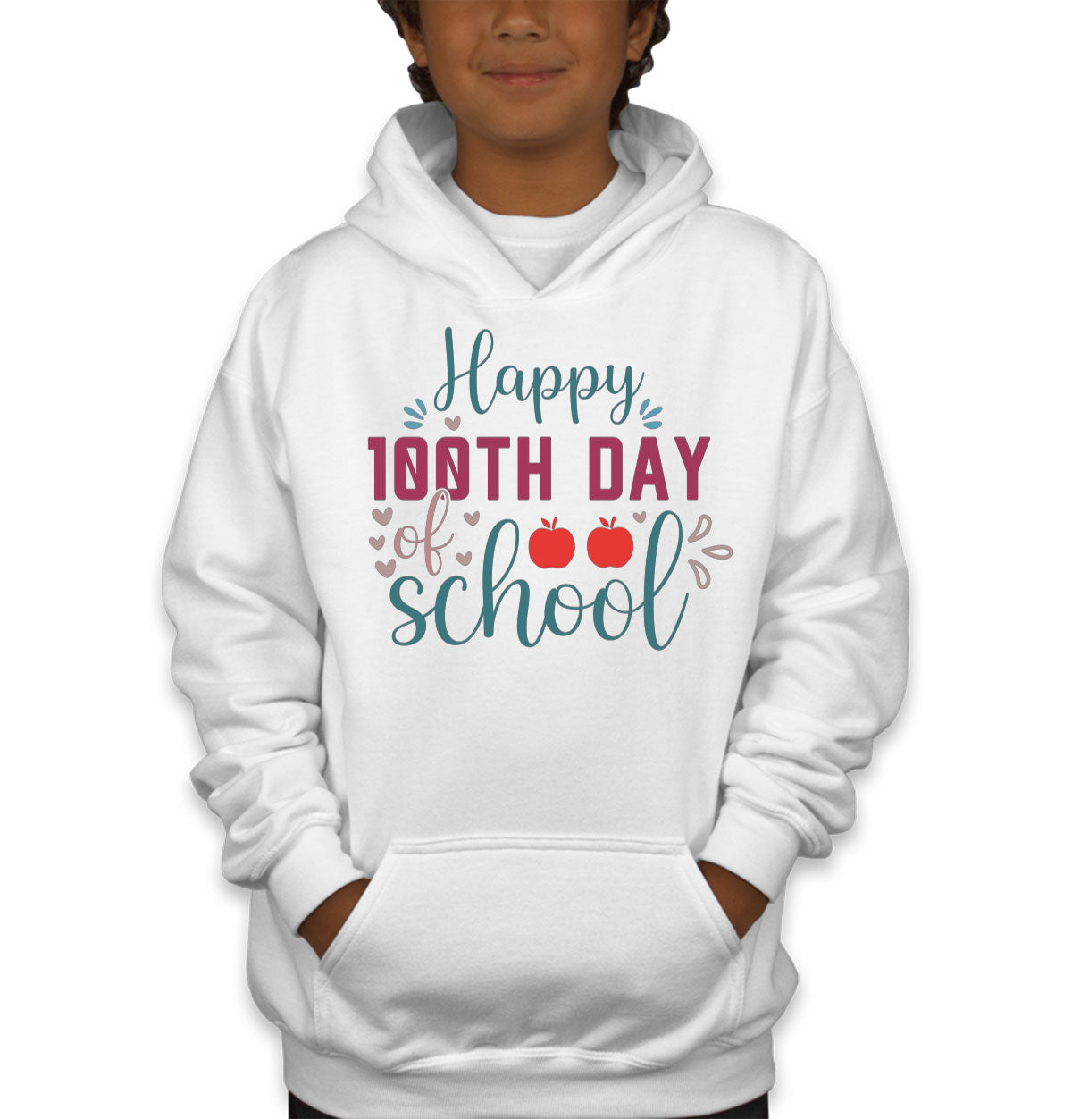 Happy 100th Day Of School Youth Hoodie