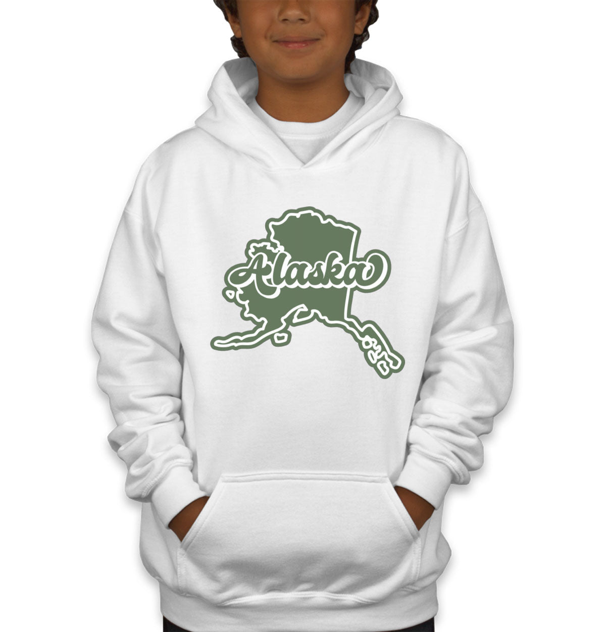 Alaska Map Youth Hoodie