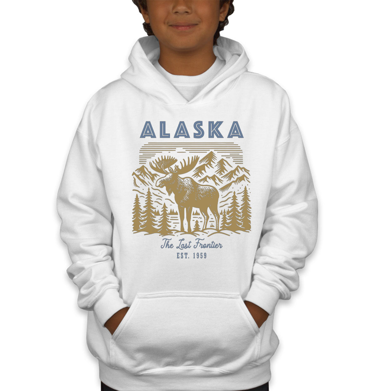 Alaska State Vintage Youth Hoodie