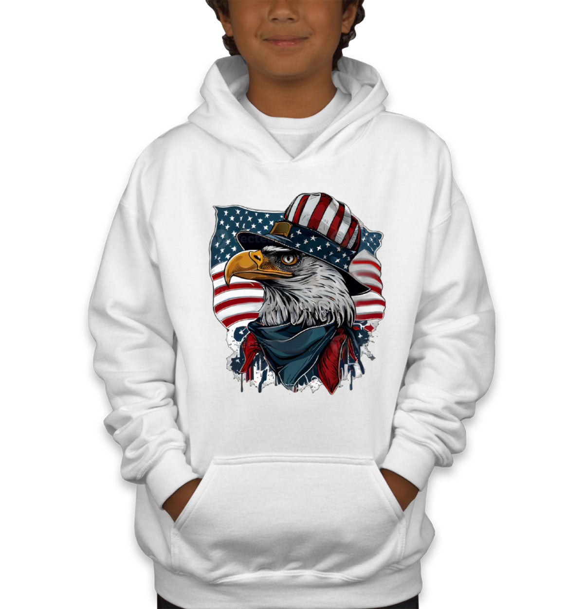 American Eagle Flag Patriotic Youth Hoodie